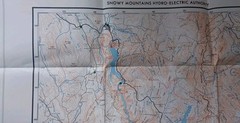 General Map Of Snowy Mountains Area Australia 1968 8th Edition
