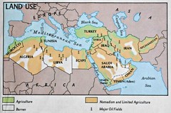 July 1972 National Geographic Society CULTURAL MAP – PEOPLES OF MIDDLE EAST