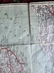 MAP Geographia Road Map. Bath & BristoL. Cloth Backed Possibly 1921