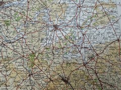 ORDNANCE SURVEY MIDLANDS Sheet 8 CLOTH QUARTER INCH MAP OF GREAT BRITAIN – 1946