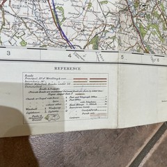 Vintage Survey of Great Britain “One Inch” Map – Glasgow – c1925