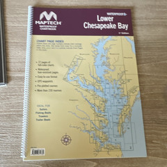 Maptech Waterproof Chartbook Lower Chesapeake Bay Spiral Bound English