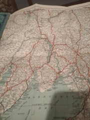 Geographia Clear Road Map On Cloth 60 Miles Round Blackpool England And Wales