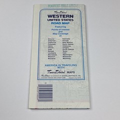 TravelVision Western United States Road Map Folded