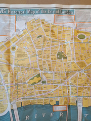Vintage 26 X 29″ DUCKHAMS Historical Map London 1960s