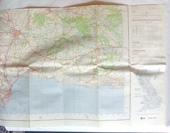 5 x assorted Dorset Ordnance Survey Geographia maps Dorchester & Bournemouth