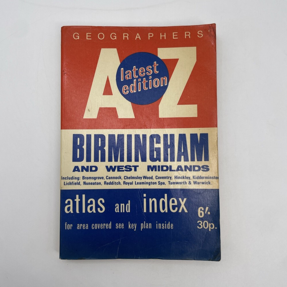 Vintage Birmingham Atlas paperback Book
