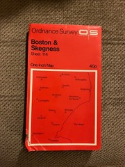 OS Ordnance Survey One Inch Map, Boston & Skegness, sheet 114 pub 1969