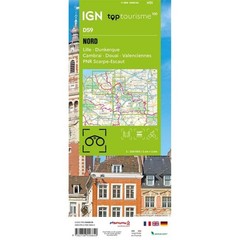 France Nord Lille Dunkerque Cambrai – IGN TOP100 map D59 cycling driving