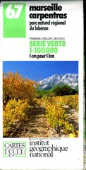 Cartes IGN Map 67 – Marseille-Carpentras 1990