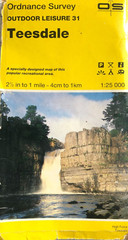 Outdoor Leisure Maps Teesdale Sheet 31 by Ordnance Survey Sheet map