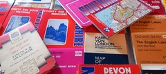 Large Box Of Vintage Etc Os And Other Maps All Around UK, See Photos
