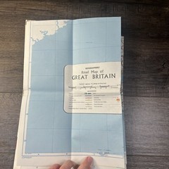 Vintage Great Britain Geographers A to Z Reversible Road Map Folding Color
