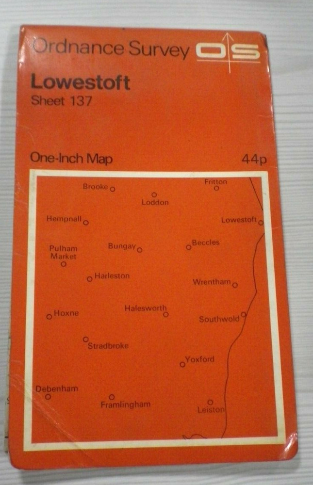 Ordnance Survey Map Sheet 137 Lowestoft (One Inch Map)