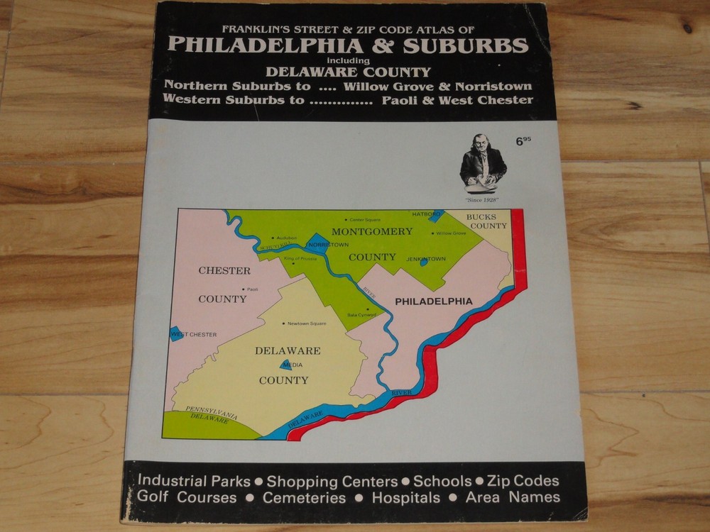 PHILADELPHIA PA & SUBURBS FRANKLIN’S 1984 STREET MAPS & ZIP CODES