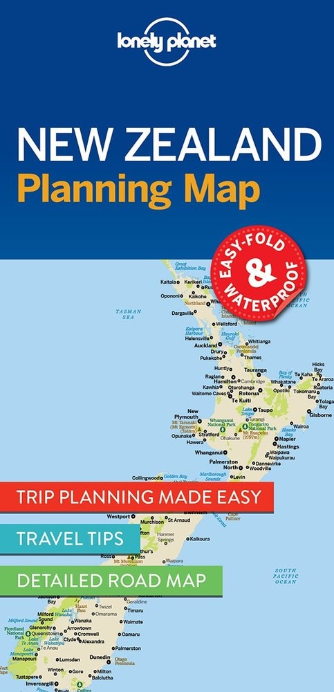 Lonely Planet New Zealand Planning Map: Durable, Waterproof, Easy-Fold Trave…