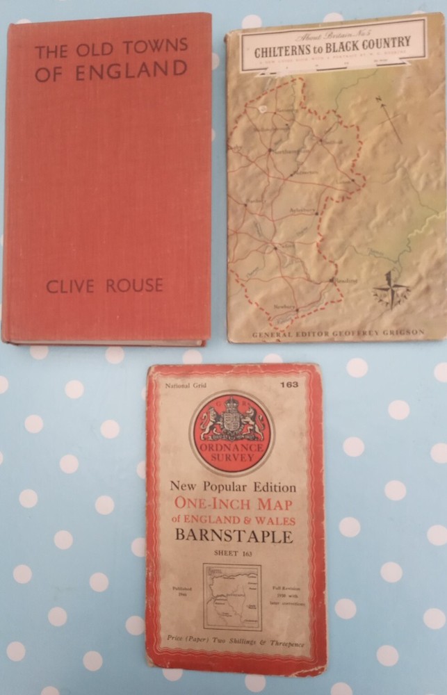 Bundle books Old Towns Britain,Chiltern to Black Country + OS Map Barnstaple