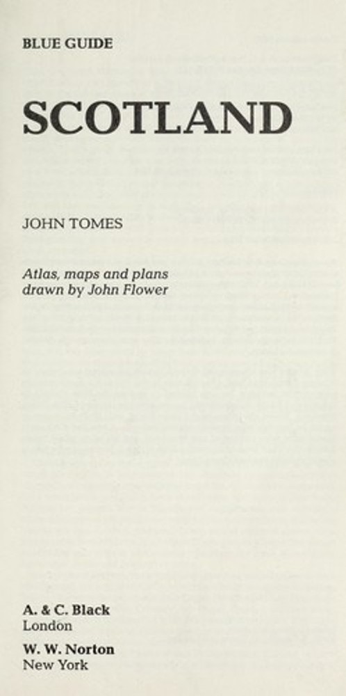 Blue Guide – Scotland Paperback John Tomes