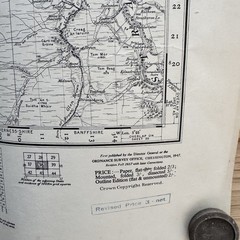 Vintage Ordinance Survey Map Sheet Grantown-on-Spey Archaeology Division Stamp
