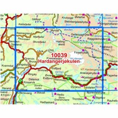 Hardangerjøkulen – Nordeca 1:50k Norway Walking Hiking Map 10039