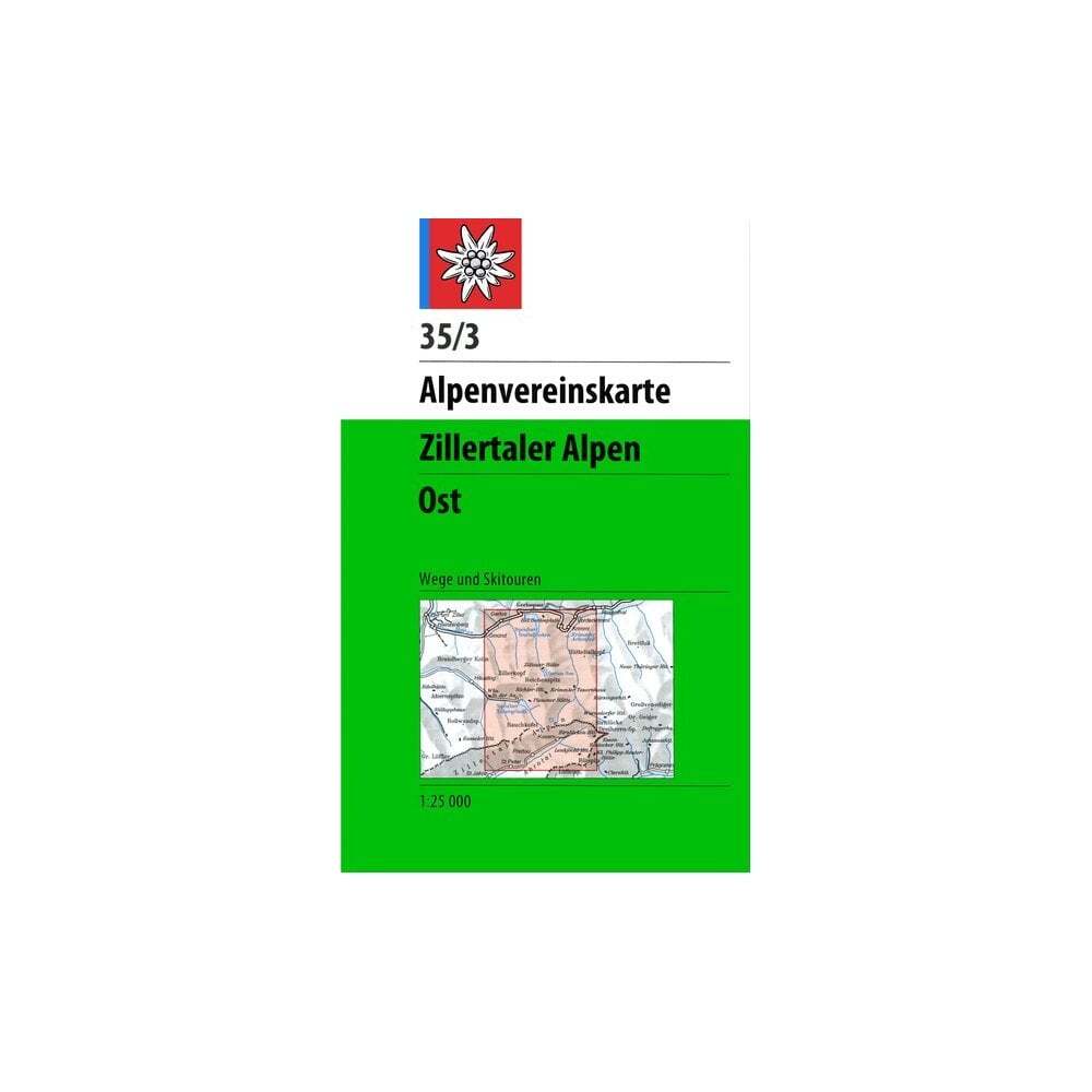 Austria/Italy 1:25k Zillertaler Alpen 35/3: East (Walking and Ski Routes)