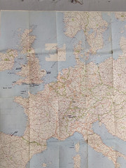 Vintage 1966 Shell Touring Road Map Europa Europe