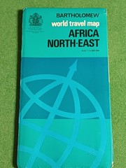 Africa North-East Bartholomew World Travel Map, 1977, Approx. 191 X 77cm