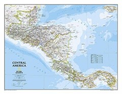 Nat Geo Maps Central America Classic Map [Tubed] (Map)