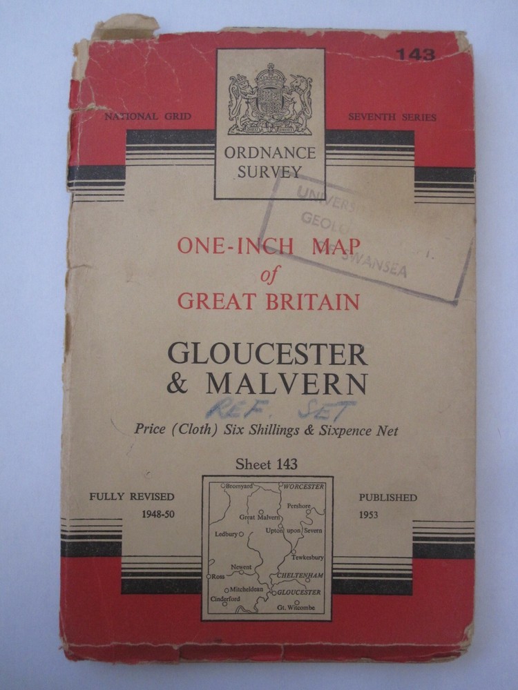 OS 1 inch Seventh Series / Sheet 143 Gloucester & Malvern 1953
