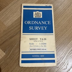 SCARBOROUGH Ordnance Survey Sheet TA08 1:25,000 1954 National Grid Filey