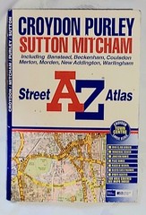 Vintage 1960’s Geographica Road Map Sussex & A-Z Croyden, Purley, Sutton 2001
