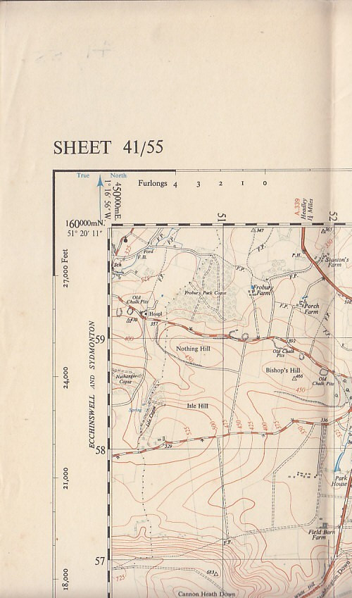 Ordnance Survey 1:25,000 Provisional Series Map Sheet 41/55 (SU55) Kingsclere