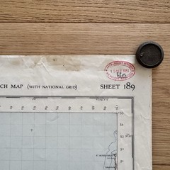 Vintage Ordinance Survey Map Sheet Land’s End 1953 Archaeology Division Stamp
