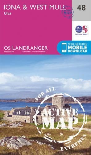 Iona & West Mull, Ulva (Map) OS Landranger Active Map