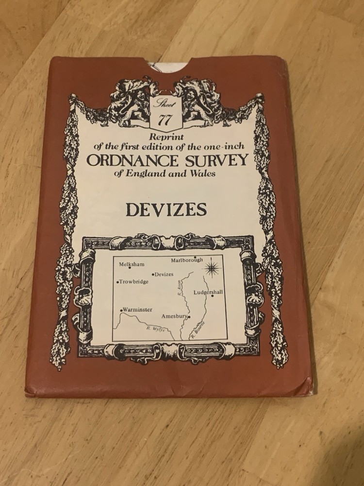 Ordnance Survey Devizes Map Sheet 77 First Edition Reprint David & Charles OS