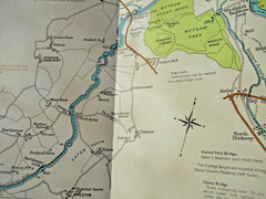 1961 Map of the River Thames Published by Stanford 1.5 ” to a mile linear map