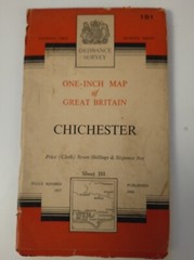 OS 1 inch Seventh Series / Sheet 181 Chichester 1960 (cloth edition)