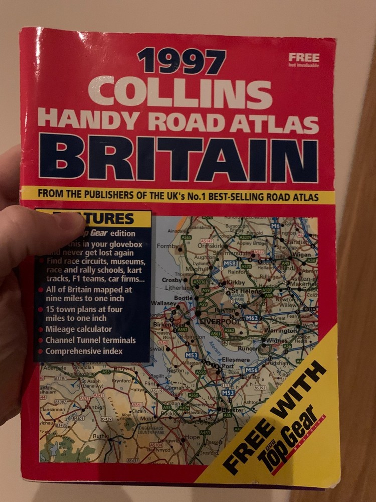 Vintage Collins Handy Road Atlas 1997 Britain.
