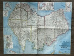 Vintage NATIONAL GEOGRAPHIC 1963 AUSTRALIA MAP 25” X 38” Excellent ++ Condition