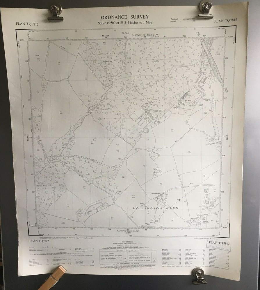 Ordnance Survey Map: Hastings Area – Various Dates around late 1950’s