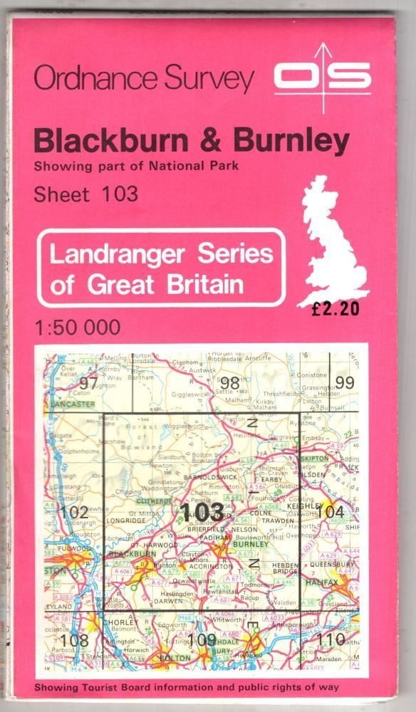 Blckburn & Burnley Landranger 103 : Ordnance Survey