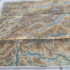 PERTHSHIRE Bartholomew Revised Contoured Half Inch Map sheet 48 Paper 1953