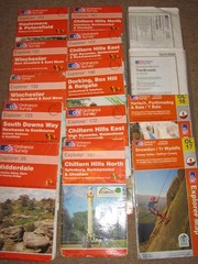 OS Ordnance Survey Explorer maps – scruffy copies – cheap to clear – From 99p