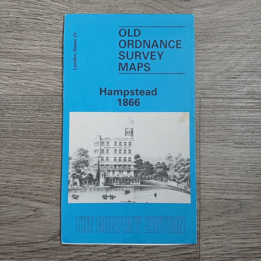 Alan Godfrey Old Ordnance Survey Map Hampstead 1866 London Sheet 27 Historical