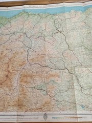 Vintage Bartholomews Revised Half Inch Contoured Map Buchan&Strathbogie Sheet 56
