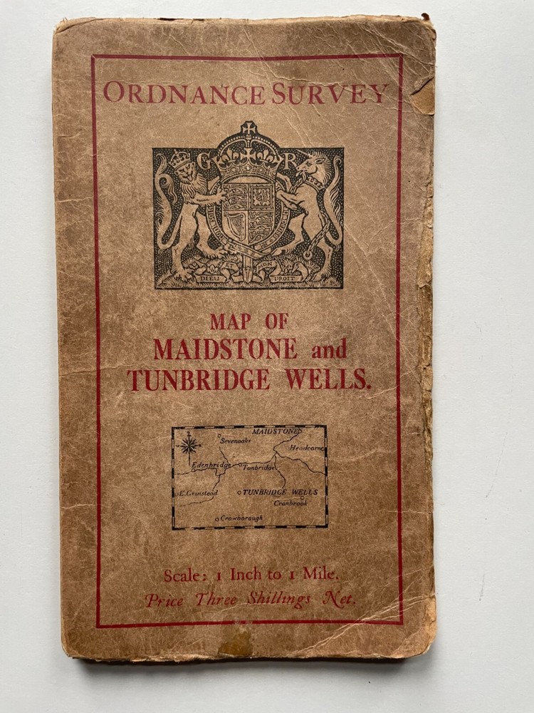 Ordnance Survey Map of Maidstone and Tunbridge Wells. Popular Edition. One Inch.