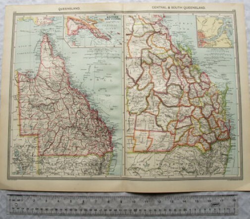c1907 Harmsworth Plate No. 203-204 Queensland