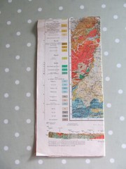 VINTAGE GERMAN GEOLOGICAL MAP OF SOUTH WEST GERMANY 1 : 600 000 DATED 1954