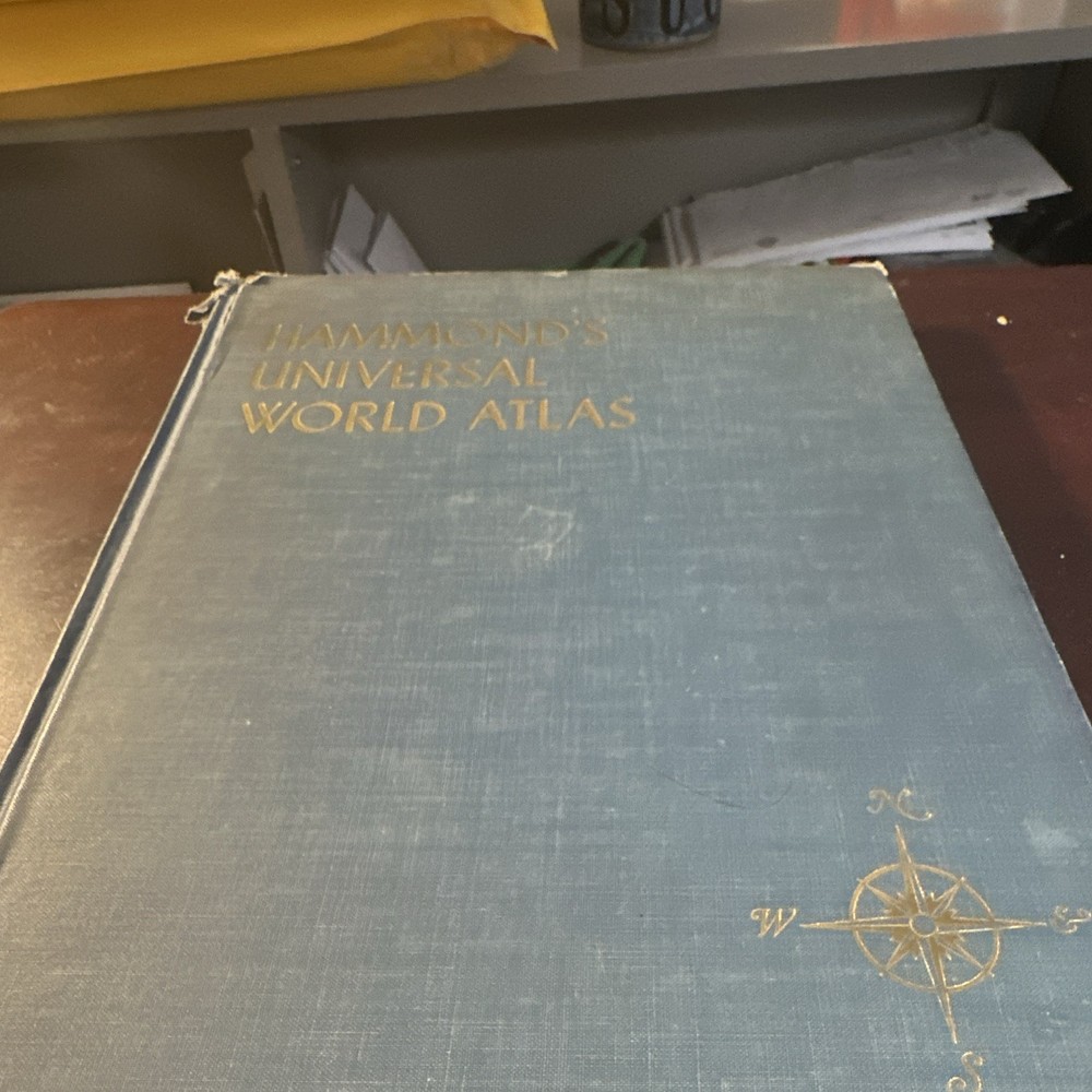 Hammond’s Universal World Atlas 1953 Book Atlas C. S. Hammond & Co. Cassini
