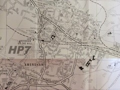CHESHAM AMERSHAM chalfonts sreet map fold out black/white